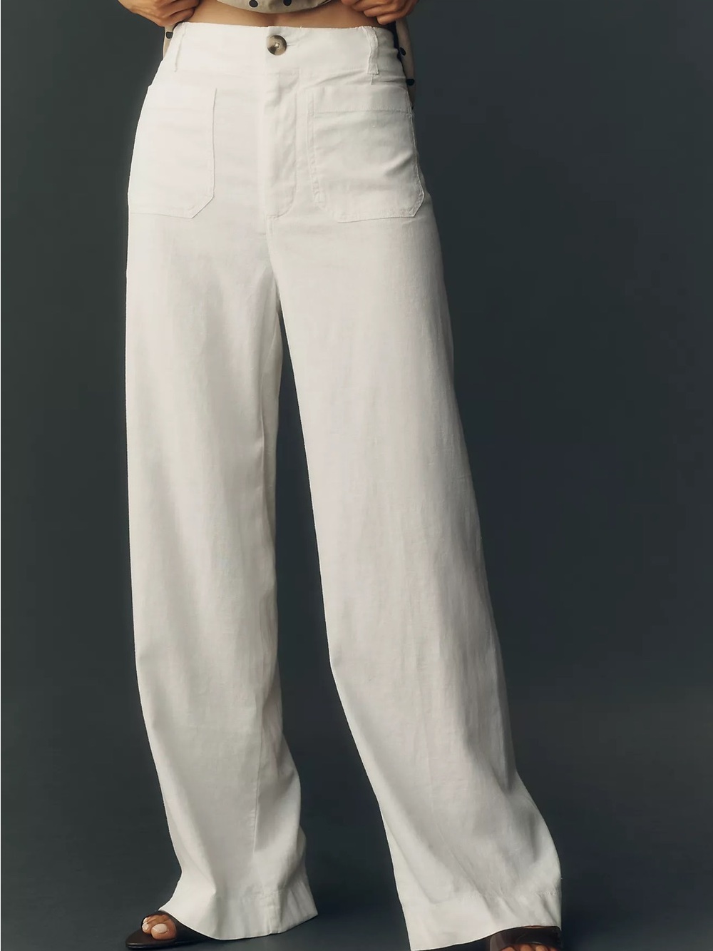 Maeve White Wide-Leg High-Rise Jeans - Picture 6 of 6